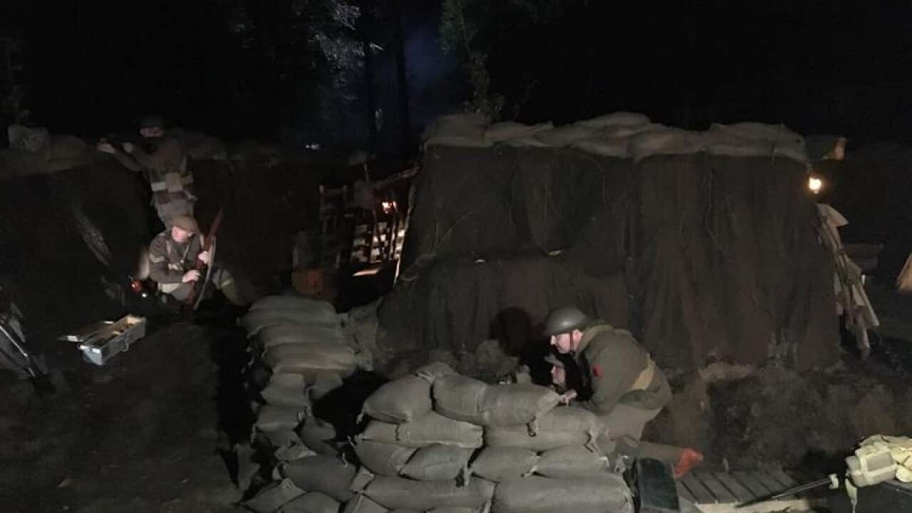 A recreation of battle of Polygon Wood in Belgium.