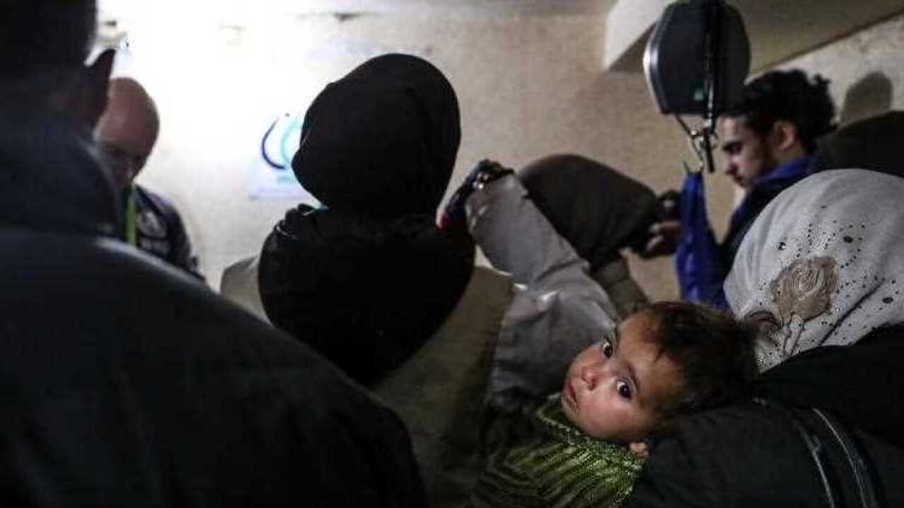 inside al-Marj hospital, al-Shaffuniya town, Eastern al-Ghouta, Syria.