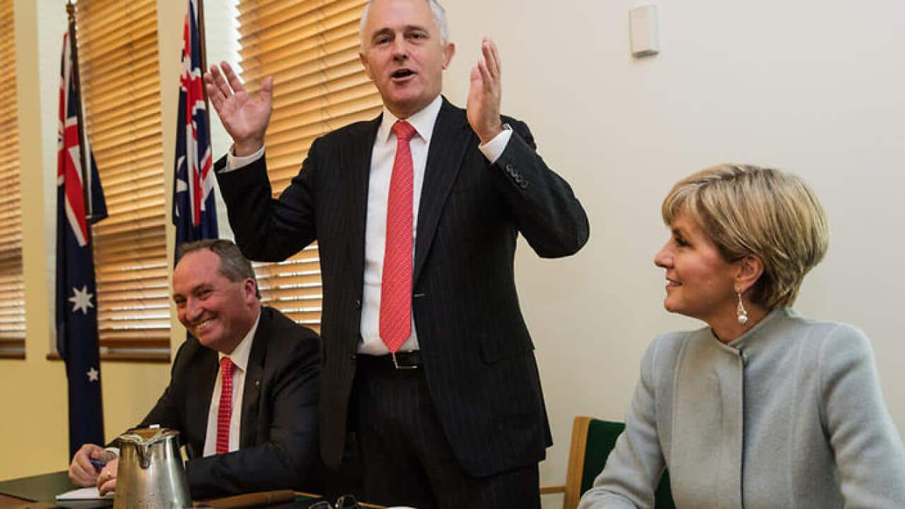 PM Malcolm Turnbull revealed his new look ministry, but appointed new roles to some cabinet members. (AAP)