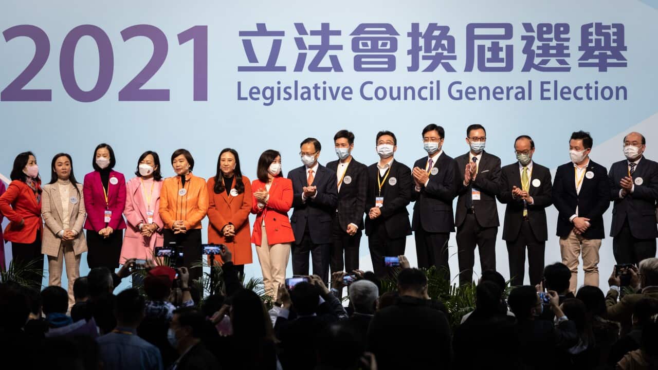 The UK, Australia and three other nations have expressed "grave concerns" after the Hong Kong election saw 'patriots' win.