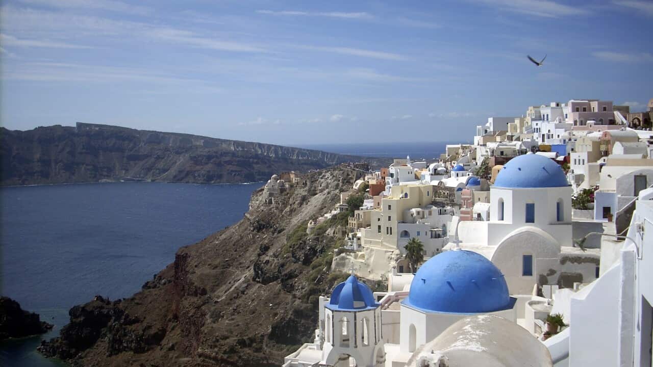 Oia village on the island of Santorini, Greece. (AP Photo/Michael Virtanen)