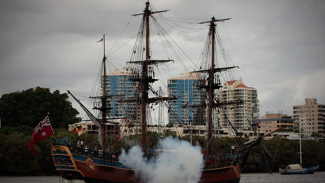 An Australian replica of Captain Cook's Endeavour