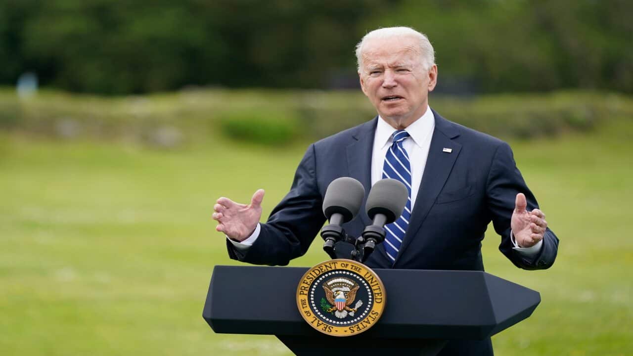 President Joe Biden speaks about his administrations global COVID-19 vaccination efforts ahead of the G-7 summit on 10 June, 2021.