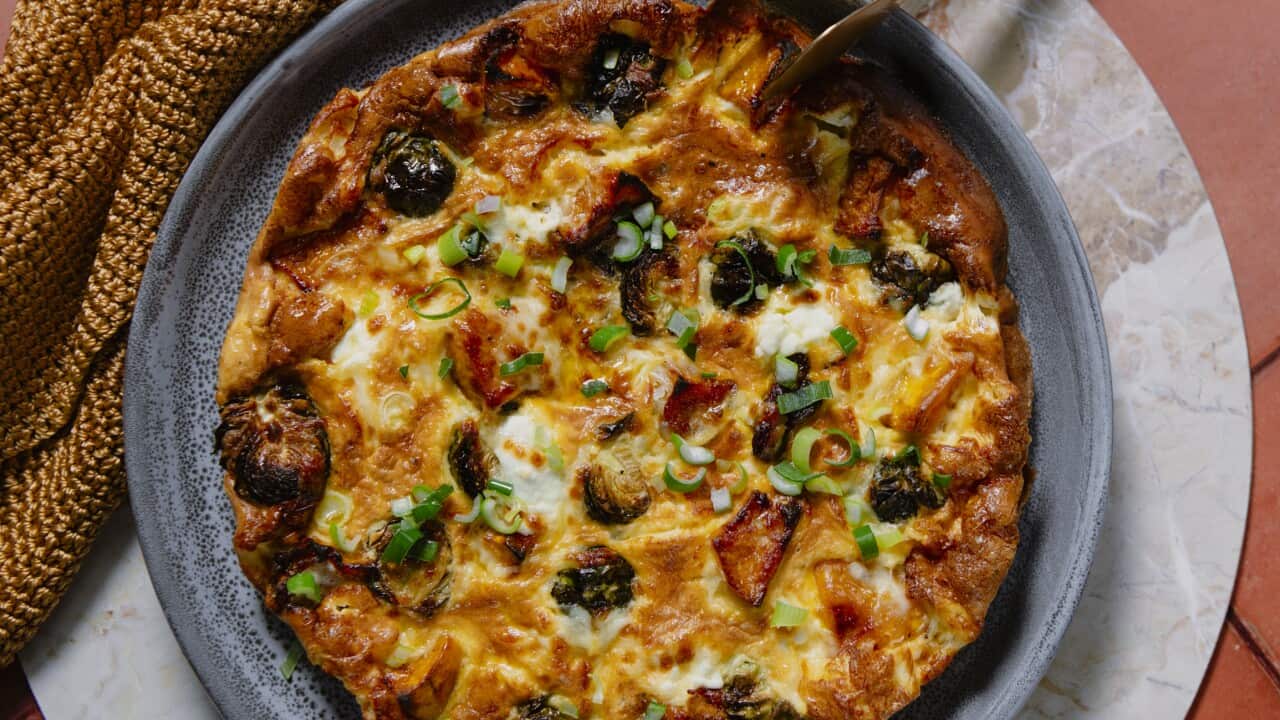 Mushroom & goat’s cheese omelette