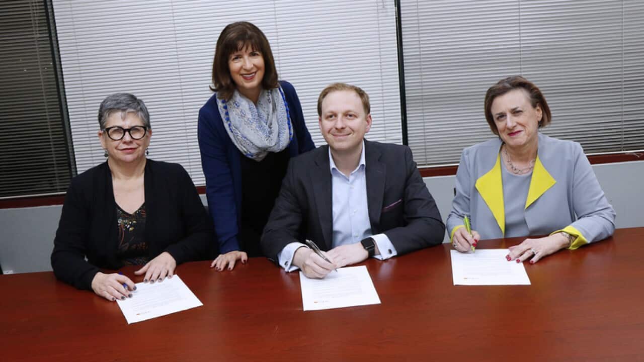 Signing of the NCJWA gender equality pledge.