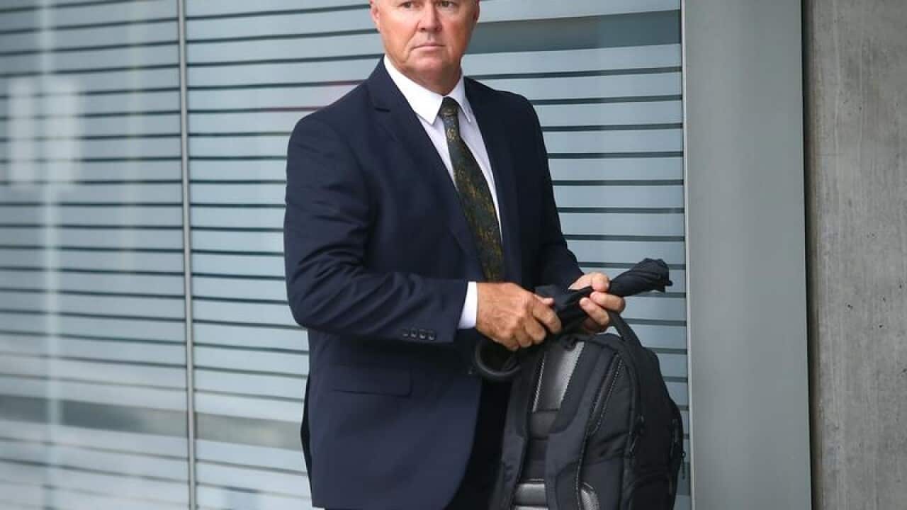 Ex-CFMEU boss Dave Hanna arrives at the Supreme Court