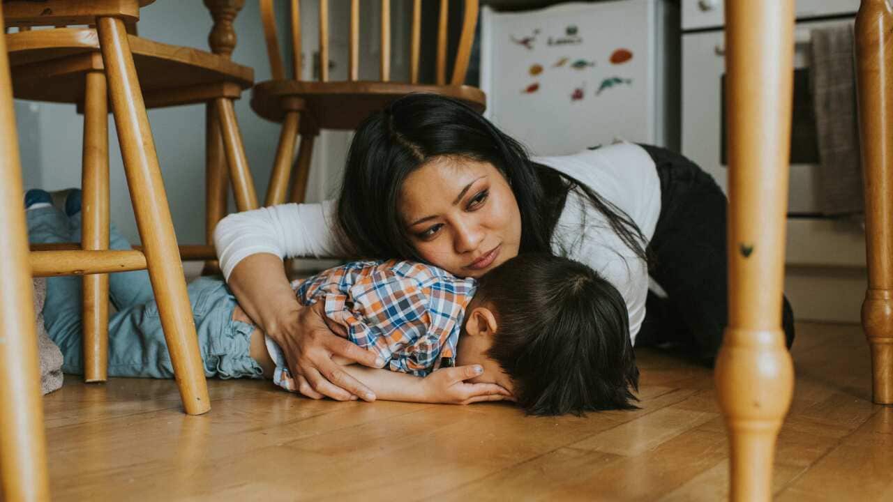 Comforting a distressed child