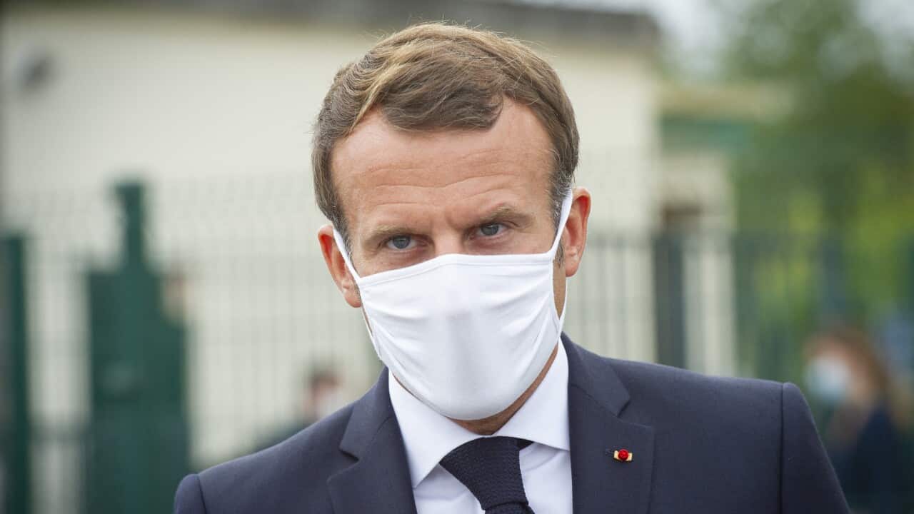 French President Emmanuel Macron has condemned the images of policemen attacking a black man.