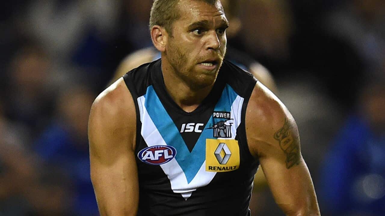 Port Adelaide midfielder Nathan Krakouer