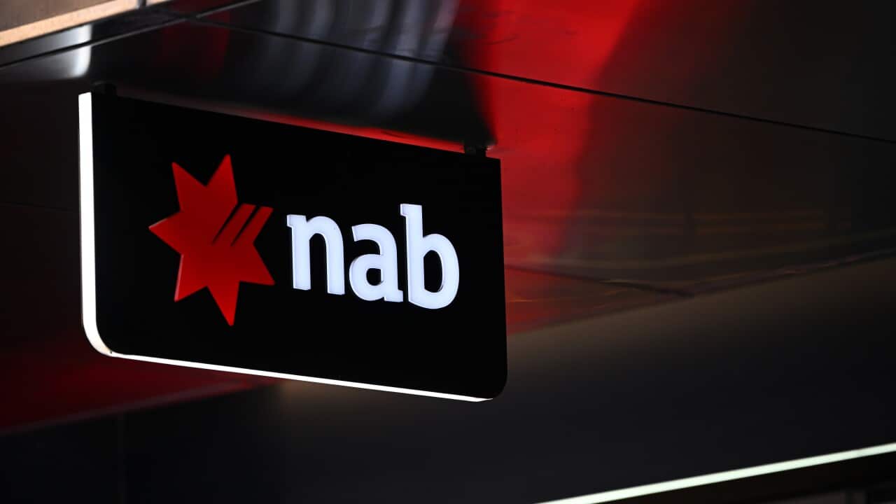 A general view of an NAB Bank branch in Melbourne
