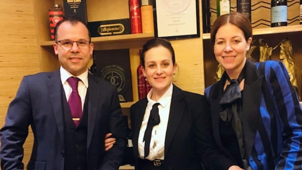 Paul Signorelli with sisters Nina and Anna.