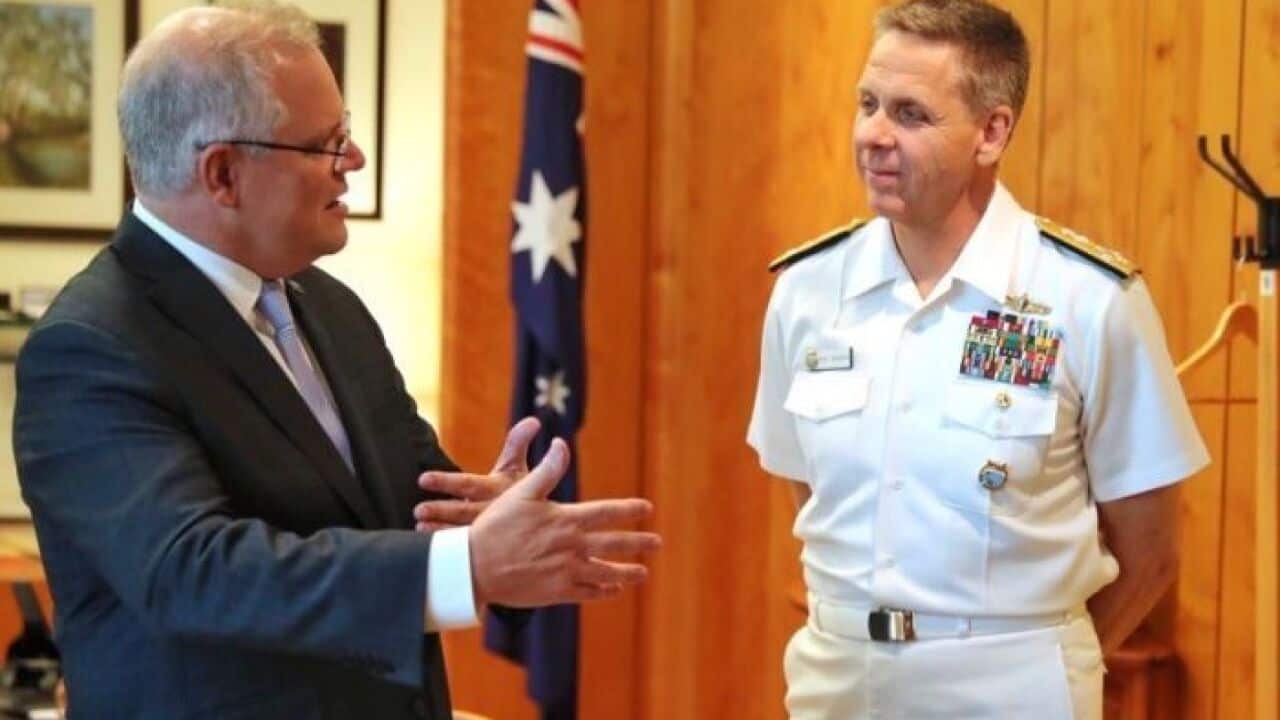 PM Scott Morrison and US Admiral Philip Davidson