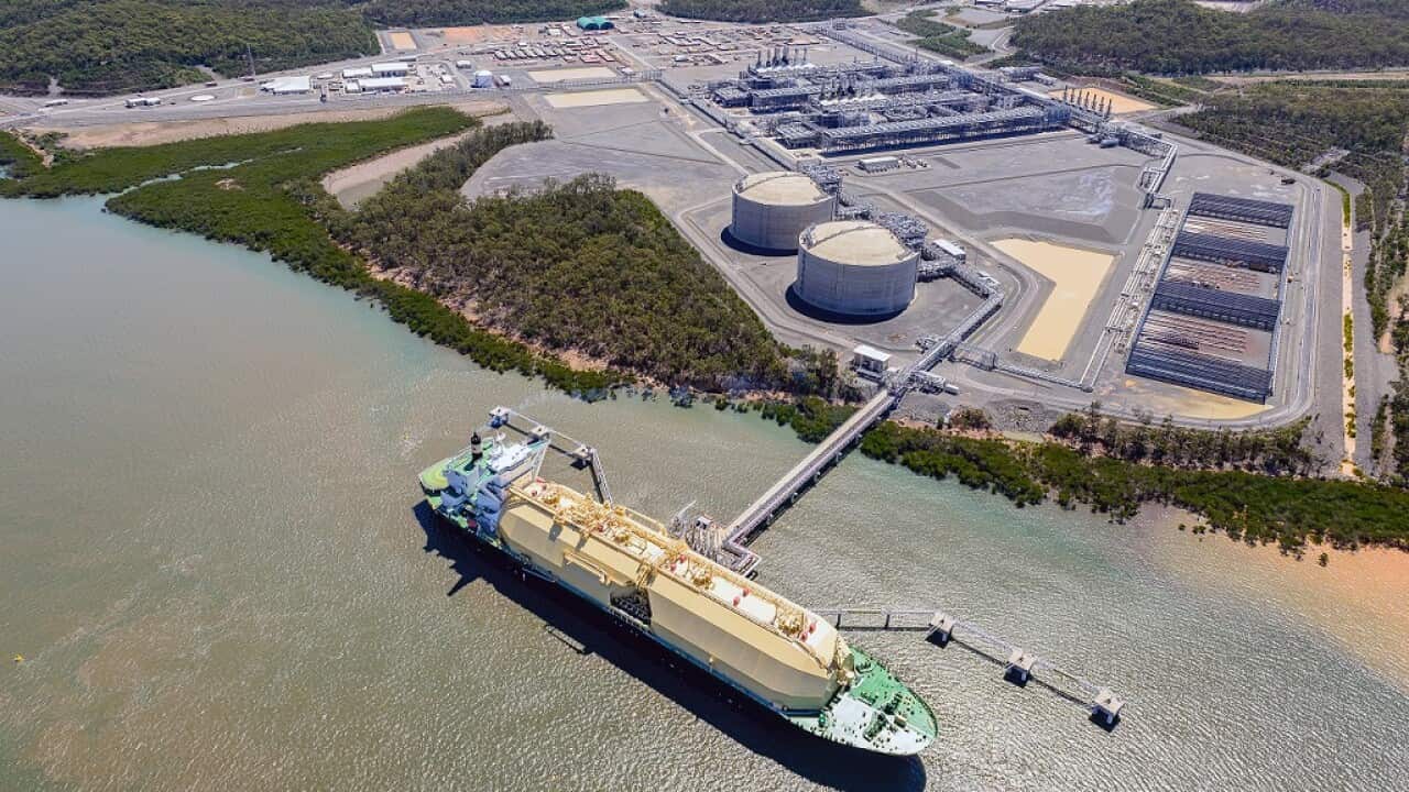 Origin Energy's Australia Pacific liquefied natural gas facility at Curtis Island in north Queensland.
