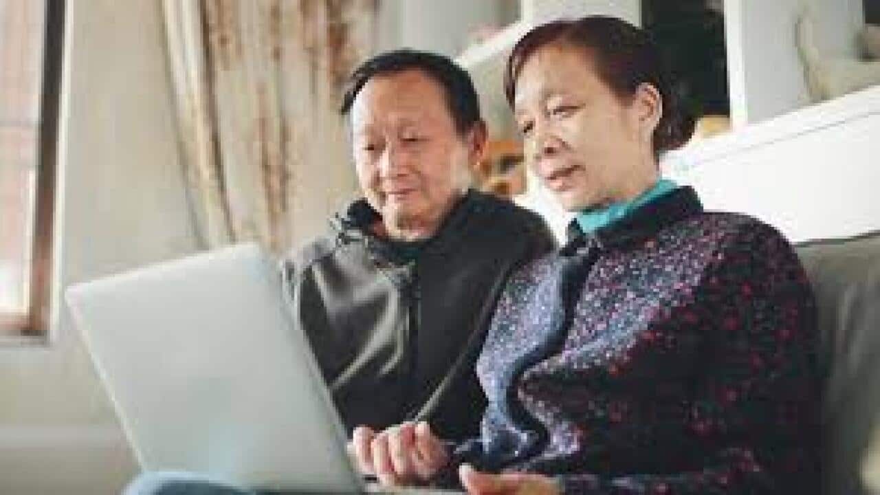 Senior Citizens Learning Computer