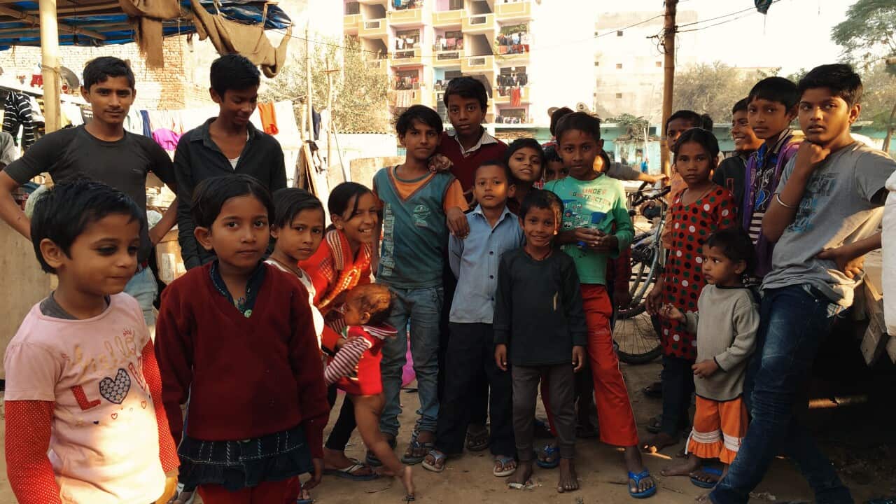 Children in the urban slums of India