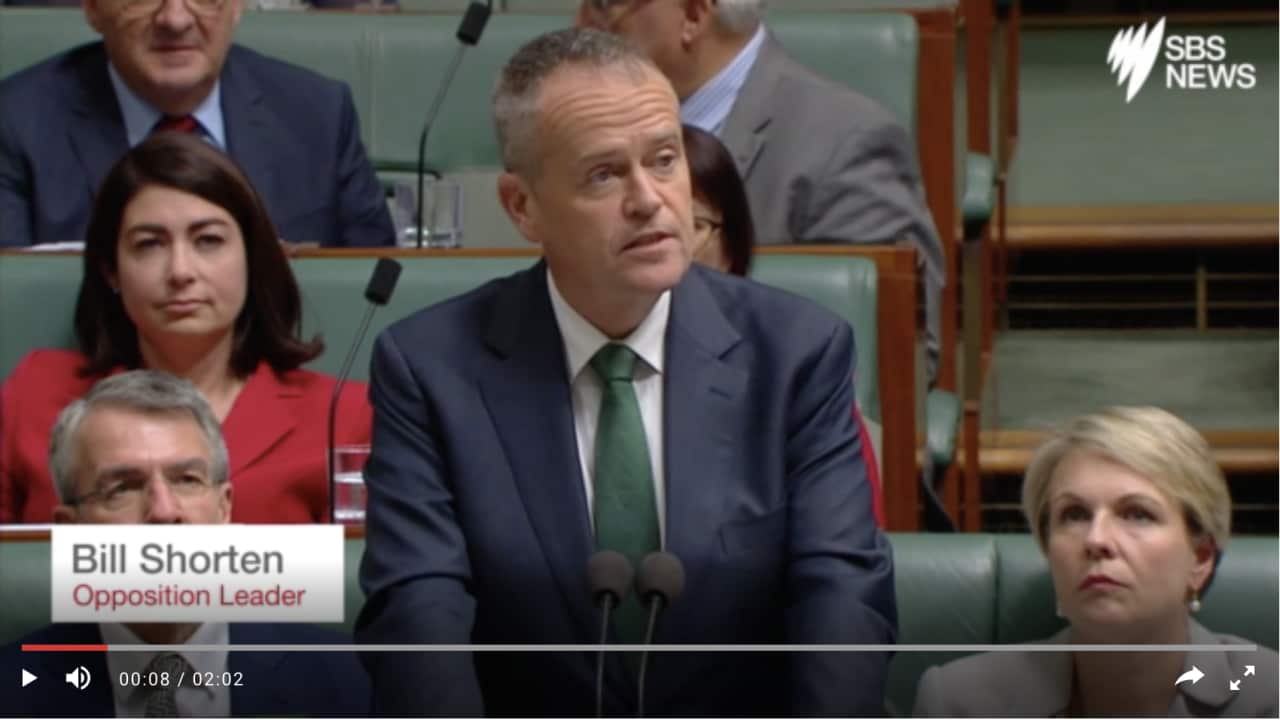 Opposition leader, Bill Shorten