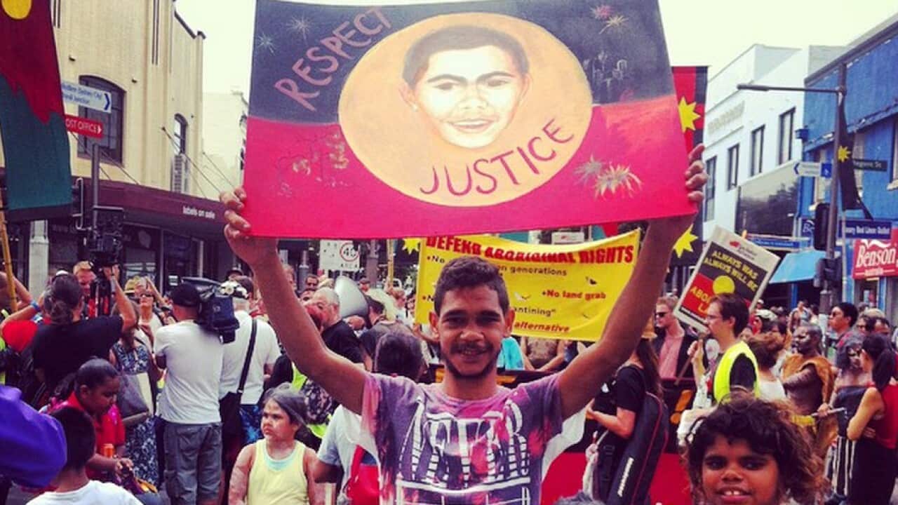 Rally in Redfern for Thomas 'TJ' Hickey.