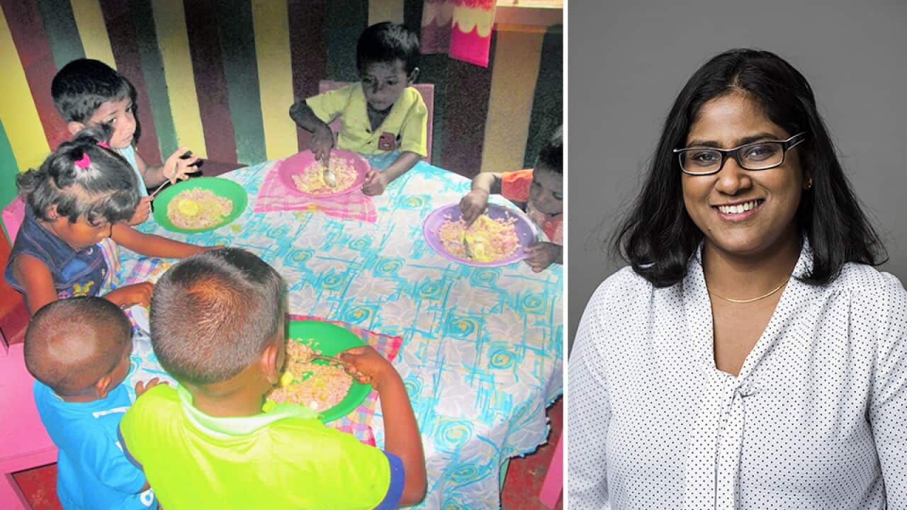 Midday meals program, and Udeni De Silva Perera