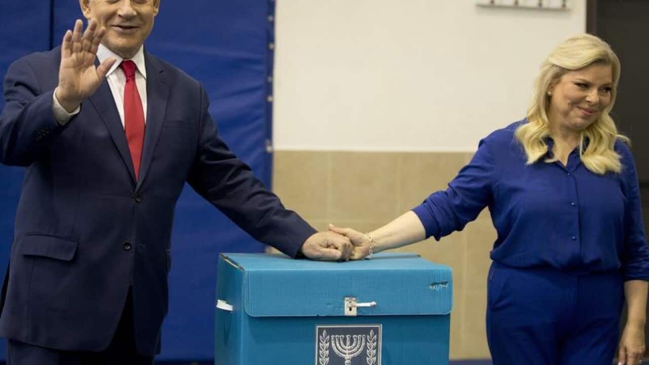 PM Benjamin Netanyahu and his wife Sara cast their votes