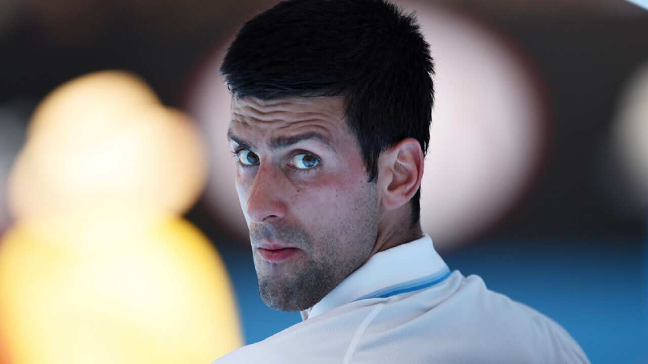Novak Djokovic of Serbia