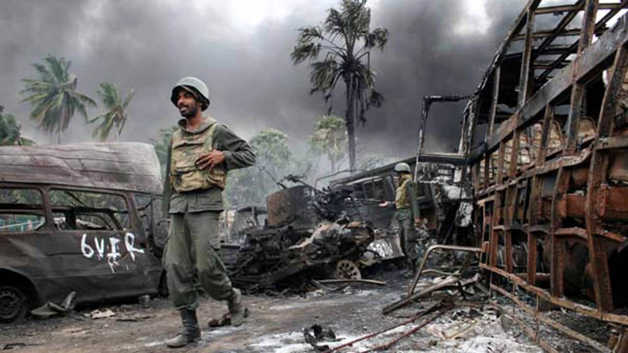 Sri Lankan troops inside the war zone in 2009 - AAP.jpg