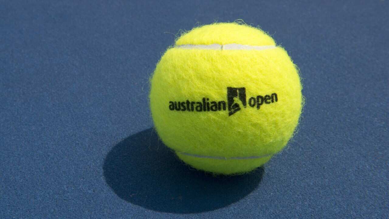 Stock photograph of an Australian Open Tennis Ball