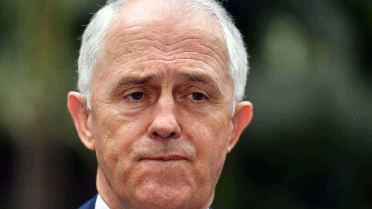 Australia's Prime Minister Malcolm Turnbull speaks to journalists at a press conference during the Asia-Pacific Economic Cooperation (APEC) forum in Danang, Vietnam, Saturday, November 11, 2017. (AAP Image/POOL/Mick Tsikas) NO ARCHIVING