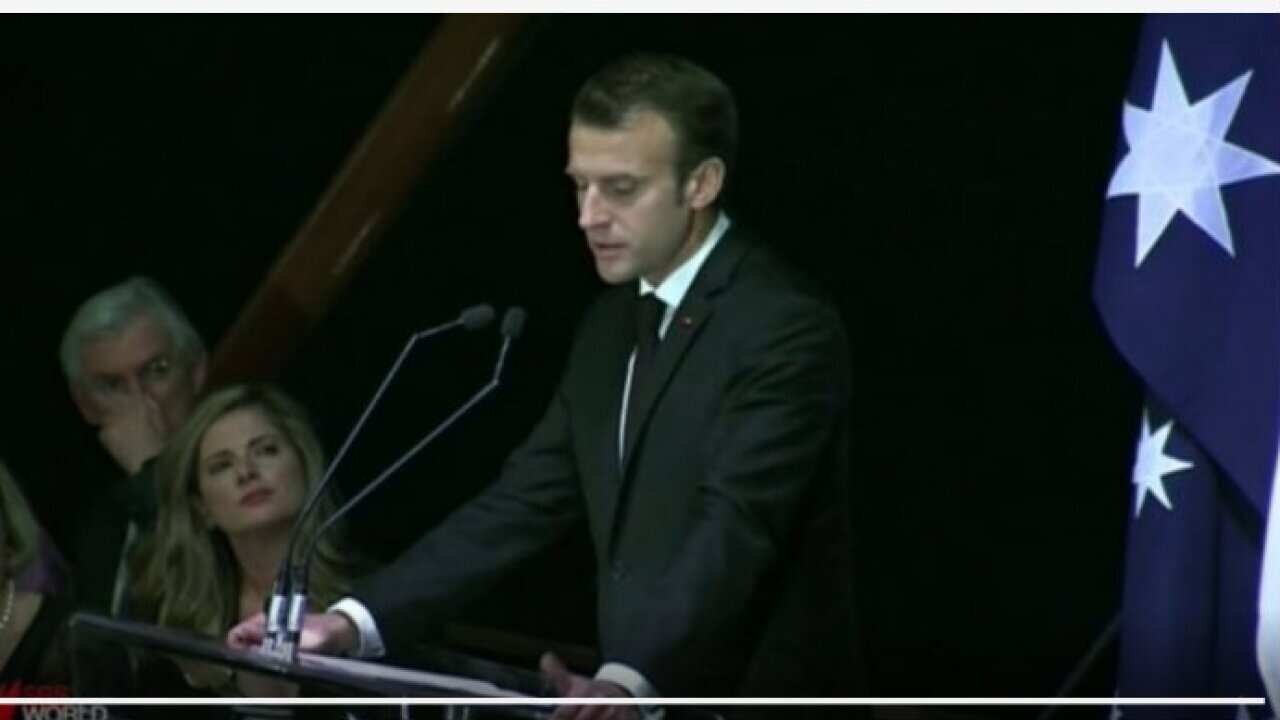 Macron press conference Opera House
