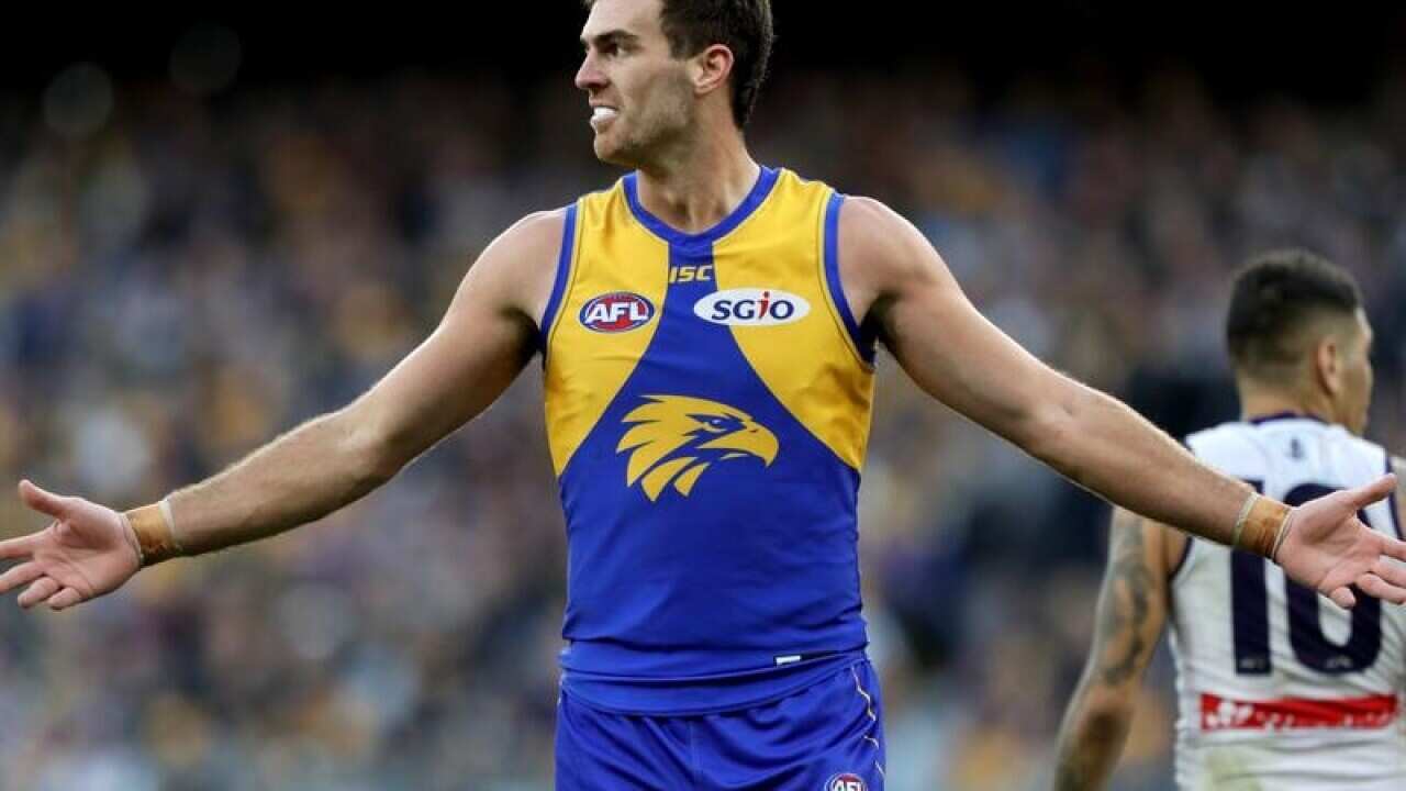 West Coast Eagles player Scott Lycett