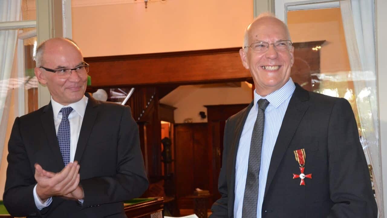Generalkonsul Lothar Freischlader und Wolfgang Mueller