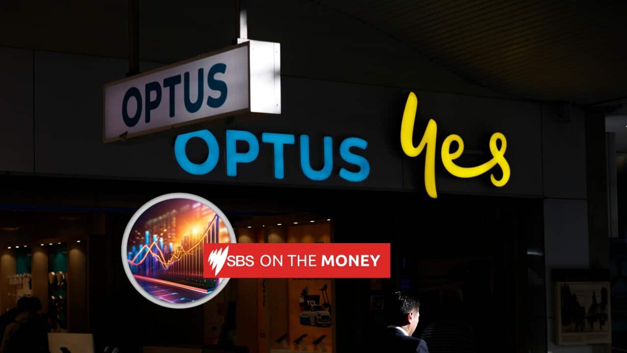 Optus sign and storefront