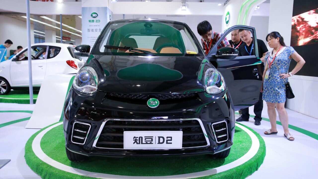A ZD D2 electric car on display in 2015 (AAP Image - Chen jiannan - AP - Imaginechina)