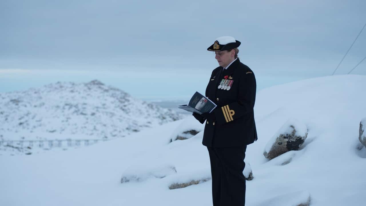 The Casey research station dawn service.