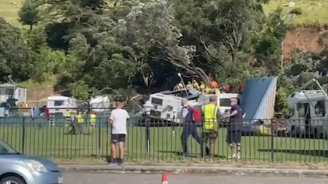 Multiple people, including children, missing in New Zealand holiday park landslip Multiple people, including children, missing in New Zealand holiday park landslip
