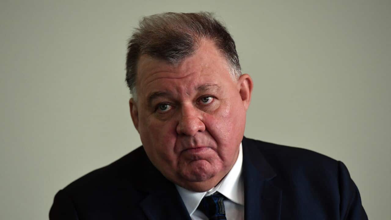 Craig Kelly during a press conference at Parliament House in Canberra, Monday, August 23, 2021. 