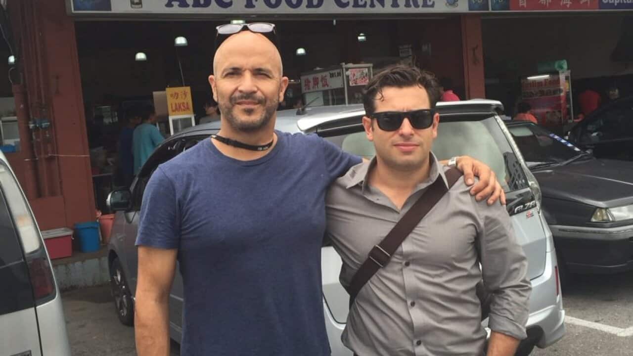 ABC Four Corners crew Linton Besser and Louie Eroglu 