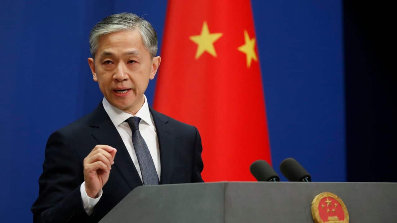 Chinese Foreign Ministry spokesman Wang Wenbin speaks during a daily media briefing at the Ministry of Foreign Affairs in Beijing, China, 18 September 2020. EPA/WU HONG