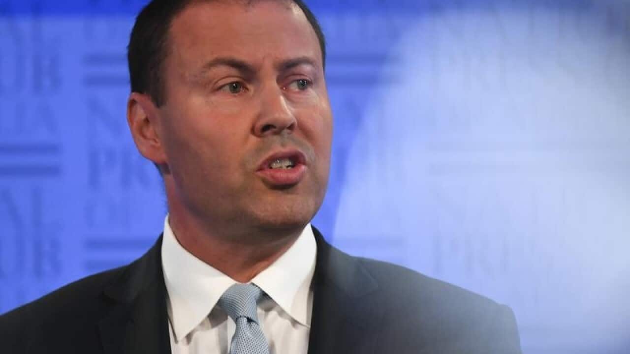 Energy Minister Josh Frydenberg speaks at the National Press Club.