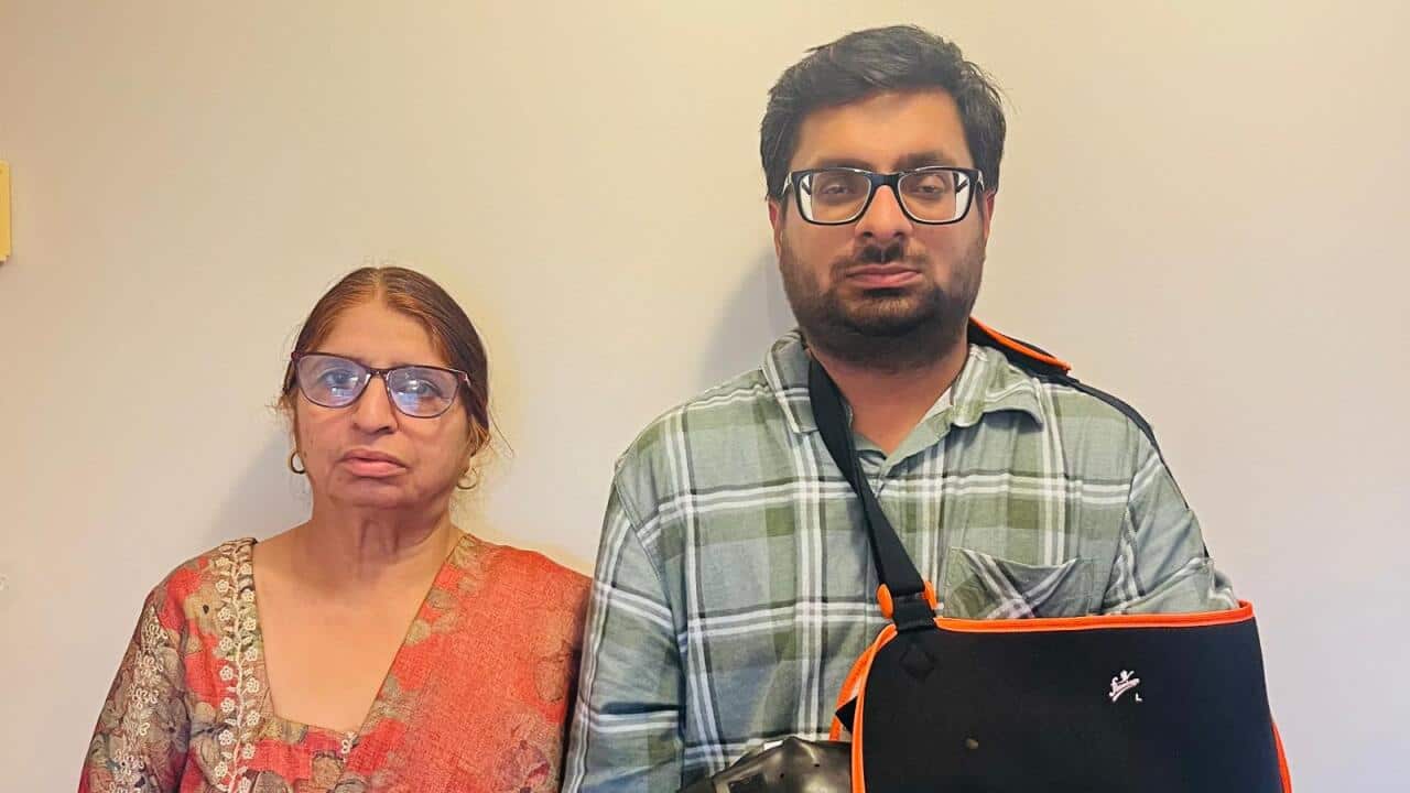 Saurabh Anand and his mother