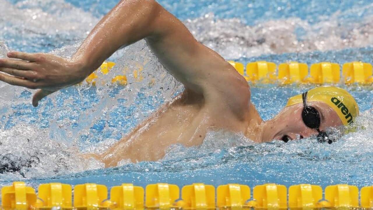 A file image of Australian swimmer Mack Horton