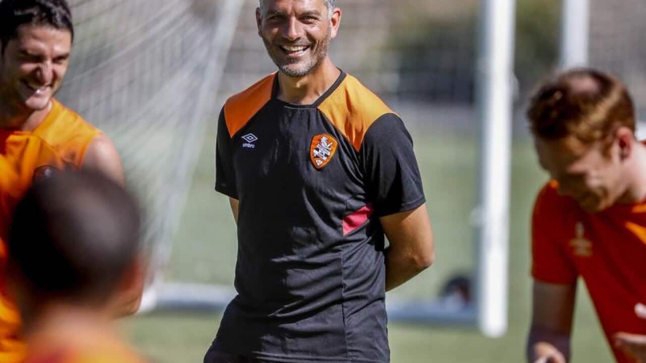 Brisbane coach John Aloisi.