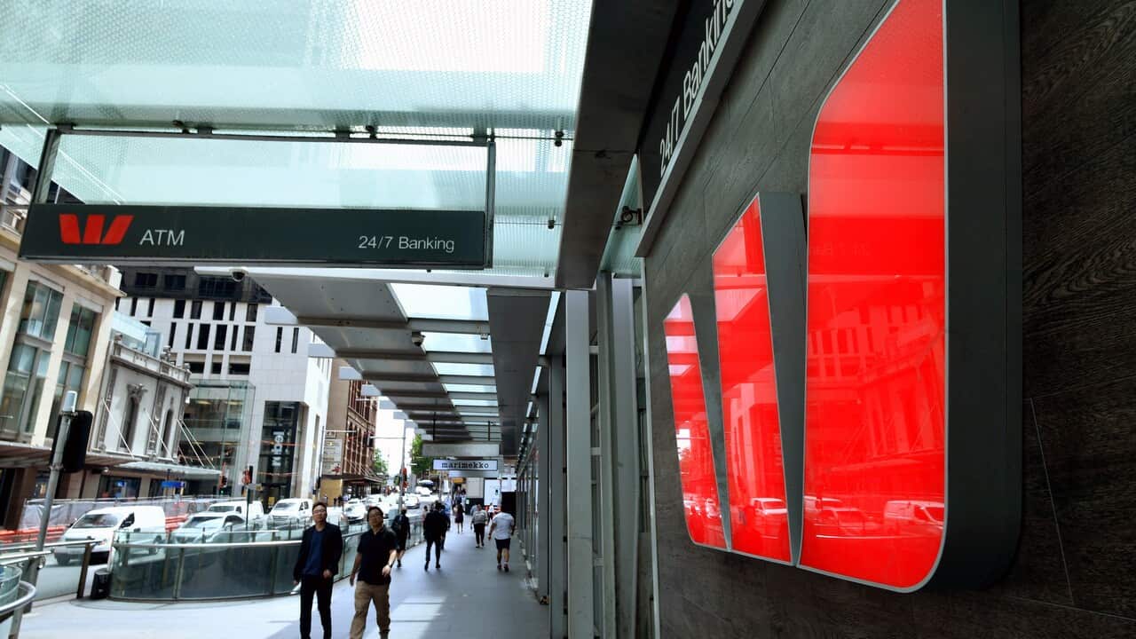 Westpac signage seen in Sydney.