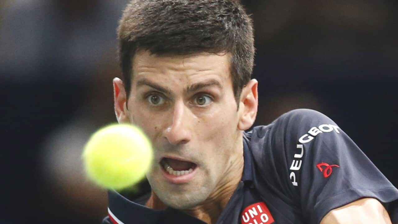 Novak Djokovic of Serbia