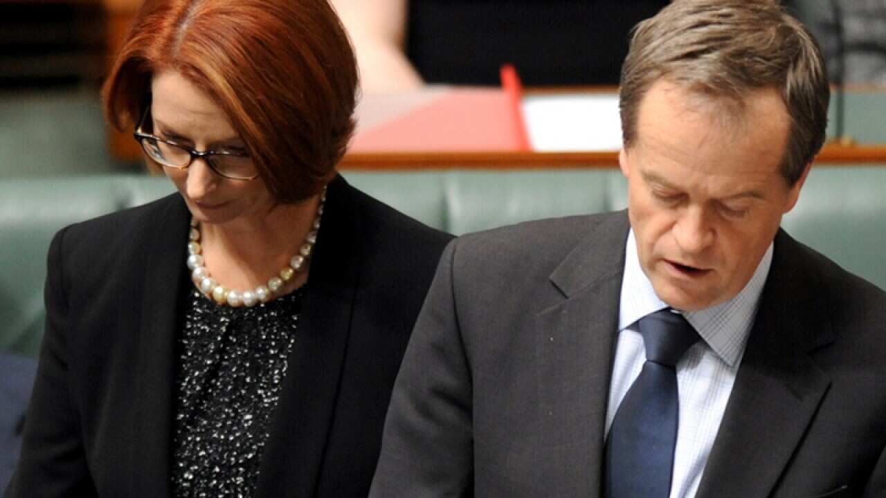 Julia Gillard (L) and Bill Shorten (R)