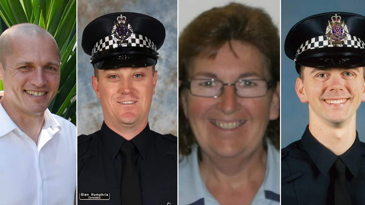 (L-R) Constable Glen Humphris, Senior Constable Kevin King, Leading Senior Constable Lynette Taylor and Constable Joshua Prestney.