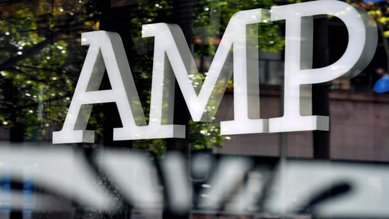 AMP Bank signage in Sydney, Saturday, May 5, 2018.