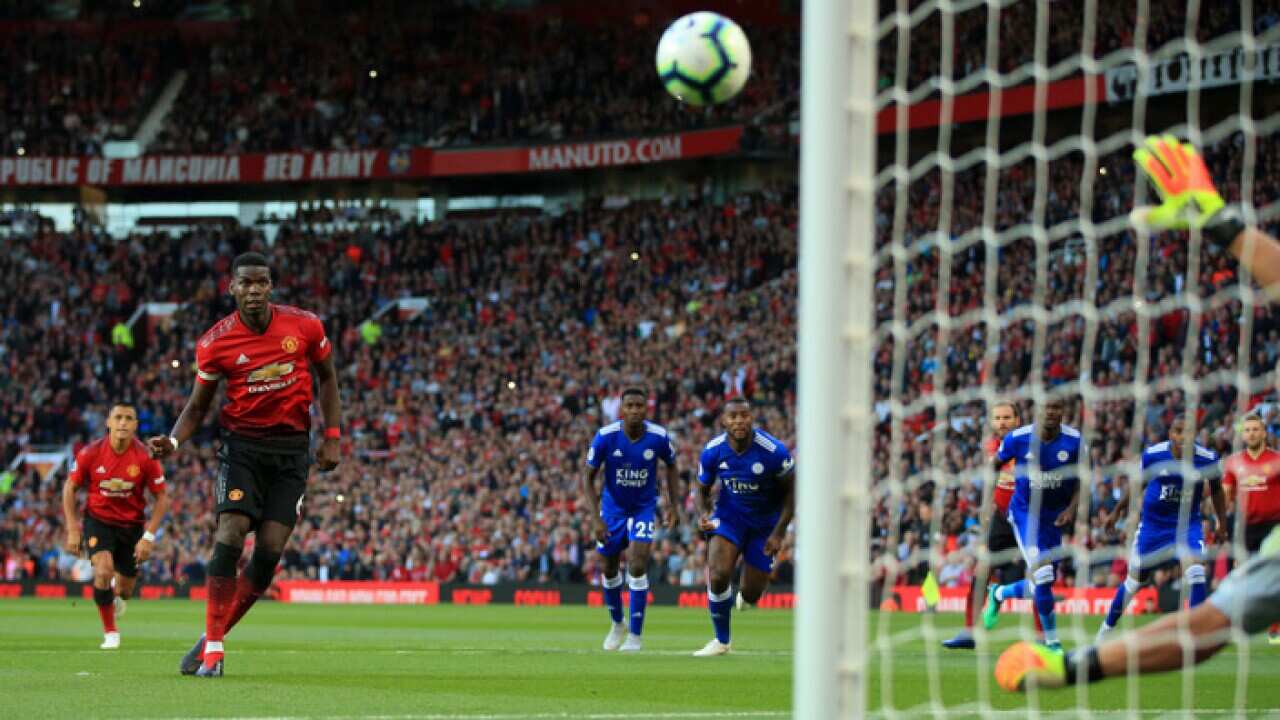Paul Pogba scores for Manchester United