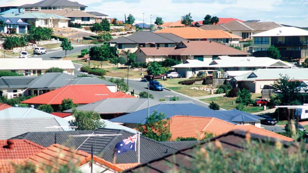 View of suburban houses