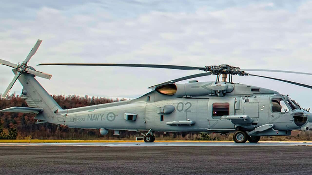 A MH-60 Seahawk "Romeo" helicopters from the US Navy