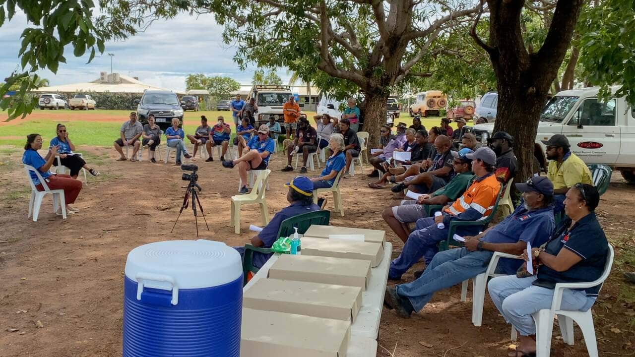 Kimberley Aboriginal Medical Service provide a information session to Beagle Ba